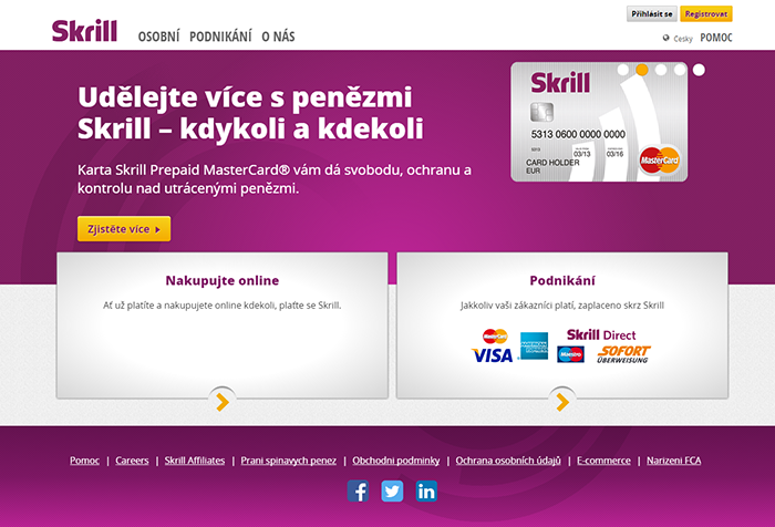 skrill vyhody